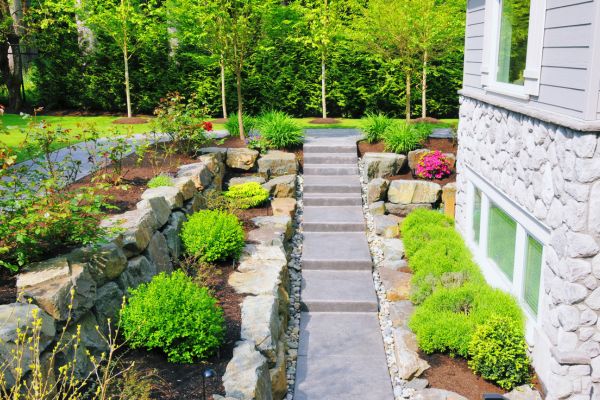 Hire a hardscape contractor for a walkway